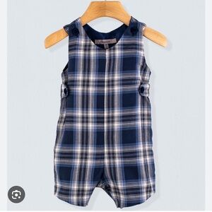 Fleurisse Boys Kennedy Plaid Romper - 3/6M